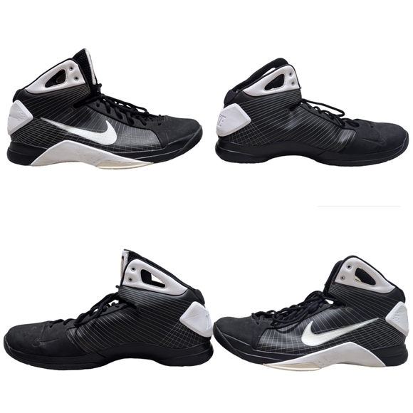 Nike '08 Hyperdunks Men's Size 18 Black/White Suede Mesh Athletic High-Tops - Picture 5 of 16